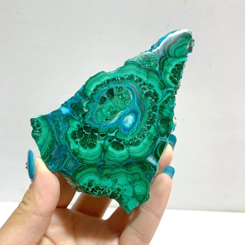 8 Pieces High Quality Chrysocolla Mixed Malachite Slab Specimen 12 - Wholesale Crystals