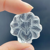 8 Pieces High Quality Clear Quartz Nine - tailed Foxes Carving - Wholesale Crystals