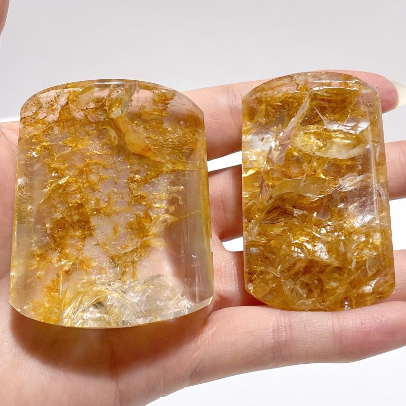 8 Pieces High Quality Golden Hematoid Crystal Square Shape - Wholesale Crystals