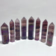 8 Pieces Large Colorful Fluorite Tower - Wholesale Crystals