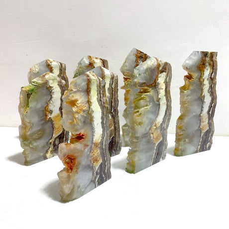 8 Pieces Large Fluorite Mixed Pyrite Point - Wholesale Crystals