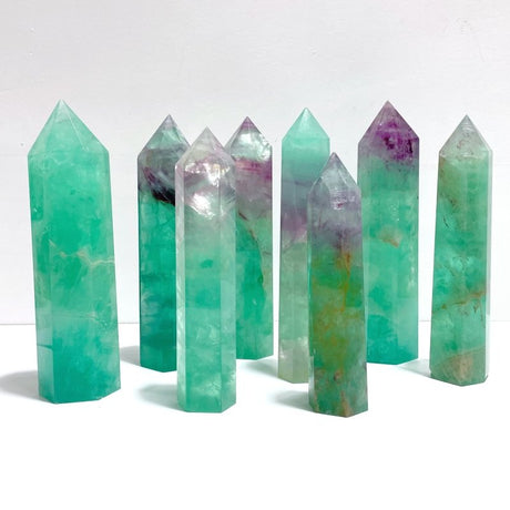 8 Pieces Large Fluorite Tower - Wholesale Crystals
