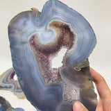 8 Pieces Large Geode Amethyst Mixed Agate Slabs -Wholesale Crystals