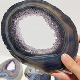 8 Pieces Large Geode Amethyst Mixed Agate Slabs -Wholesale Crystals