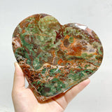 8 Pieces Large Money Agate Heart With Stand -Wholesale Crystals