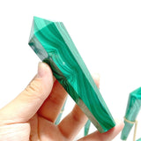 8 Pieces Malachite Magic Scepter Wand Points With Stand - Wholesale Crystals