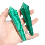 8 Pieces Malachite Magic Scepter Wand Points With Stand - Wholesale Crystals