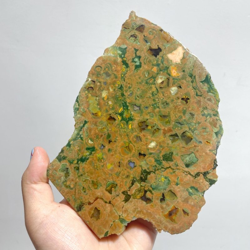 8 Pieces Peacock Eye Rain Forest Jasper Slab - Wholesale Crystals