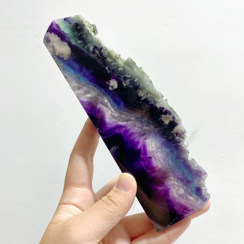 8 Pieces Rainbow Fluorite Raw Side Tower - Wholesale Crystals