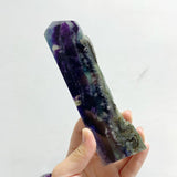 8 Pieces Rainbow Fluorite Raw Side Tower - Wholesale Crystals