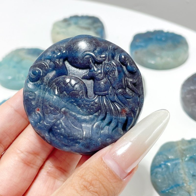 8 Pieces Trolleite Stone Dragon Crystal Carving - Wholesale Crystals