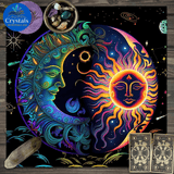 8 Vintage Rune Pentagram Tarot Tablecloth - Wholesale Crystals