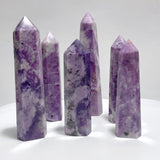 8.2 - 10.8in 6 Pieces Large Lepidolite Tower - Wholesale Crystals