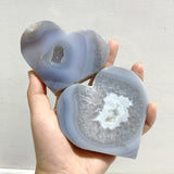 19 Pieces Geode Druzy Agate Heart