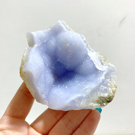 10 Pieces Geode Blue Chalcedony Druzy