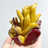 2 Pieces Mookaite Nine-tailed Fox Carving #4