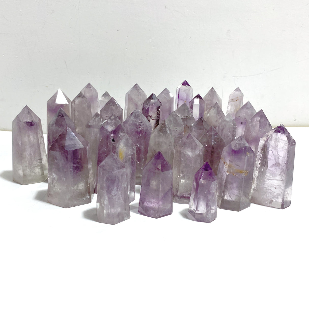 34 Pieces God's Fingerprint Light Purple Amethyst Tower