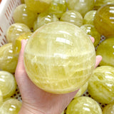 37 Pieces Beautiful Citrine Spheres (Sea Freight Only)