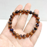 8MM Blue Mixed Gold Sandstone Bracelets Wholesale - Wholesale Crystals