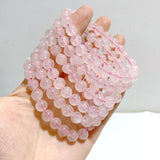 8mm Light Color Rose Quartz Bracelets Wholesale -Wholesale Crystals