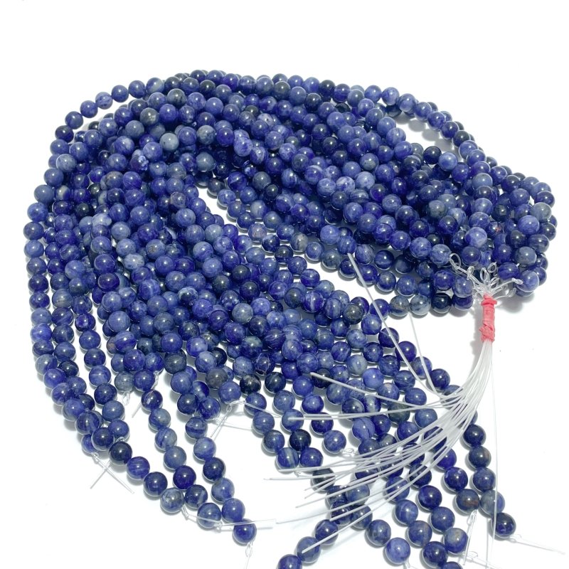 8mm Stripe Beads Bracelets Wholesale Amethyst Caribbean Calcite Sodalite - Wholesale Crystals