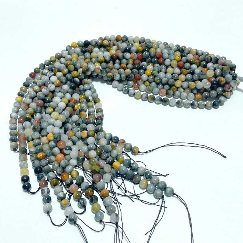 8mm Stripe Beads Bracelets Wholesale Clear Quartz Black Tourmaline Obsidian - Wholesale Crystals