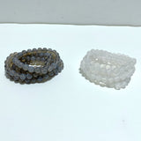 8mm White Agate Grey Agate Bracelets Wholesale - Wholesale Crystals