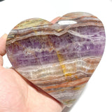 9 Pieces Amethyst Mixed Agate Heart With Stand - Wholesale Crystals