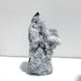 9 Pieces Black Clear Quartz Cluster Raw Side Point Tower - Wholesale Crystals