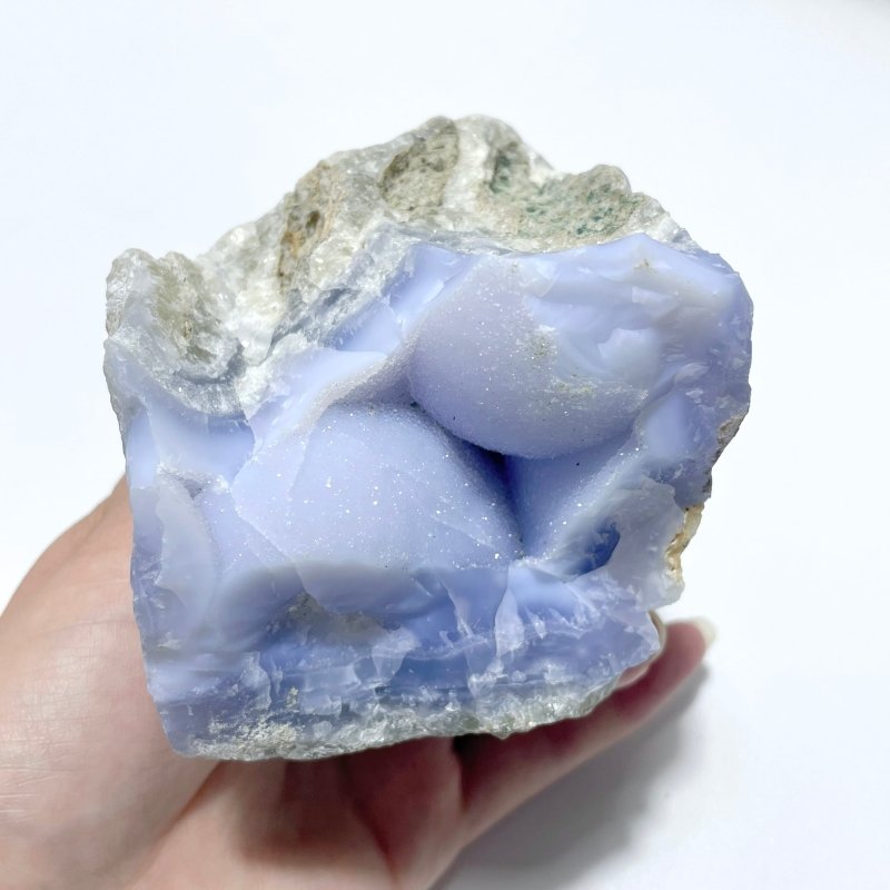 9 Pieces Blue Chalcedony Cluster Specimen - Wholesale Crystals