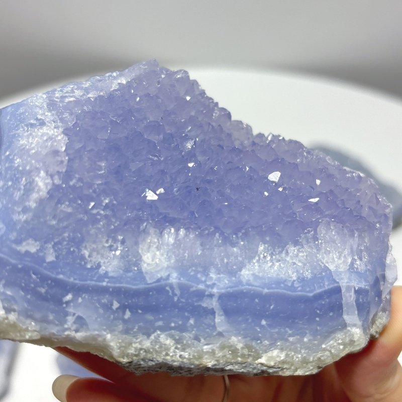 9 Pieces Blue Chalcedony Cluster Specimen - Wholesale Crystals