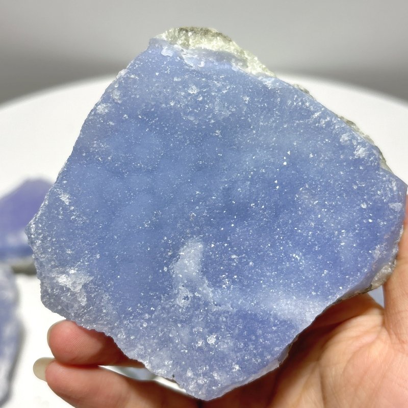 9 Pieces Blue Chalcedony Cluster Specimen - Wholesale Crystals