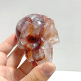 9 Pieces Fire Quartz Skull Carving - Wholesale Crystals