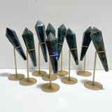 9 Pieces High Quality Labradorite Magic Scepter Wand Points With Stand - Wholesale Crystals