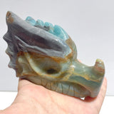 9 Pieces Large Caribbean Calcite Dragon Head Carving Closeout - Wholesale Crystals