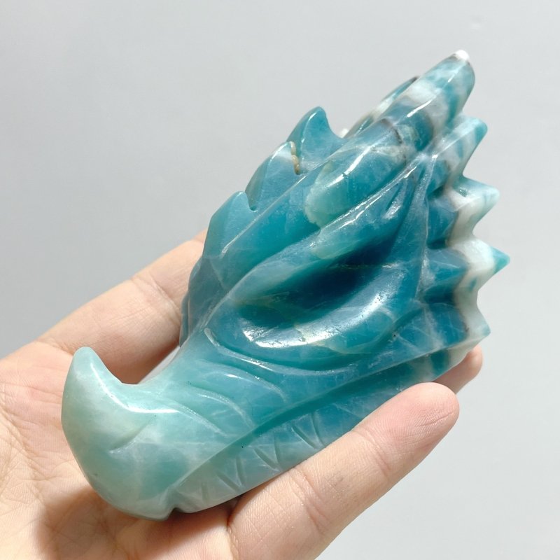 9 Pieces Large Caribbean Calcite Dragon Head Carving Closeout - Wholesale Crystals