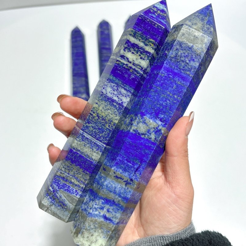 9 Pieces Large Lapis Lazuli Tower Point - Wholesale Crystals