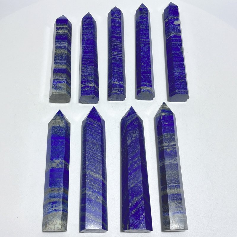 9 Pieces Large Lapis Lazuli Tower Point - Wholesale Crystals