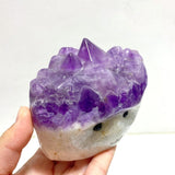 9 Pieces Polished Amethyst Teeth Cluster Groot Carving - Wholesale Crystals