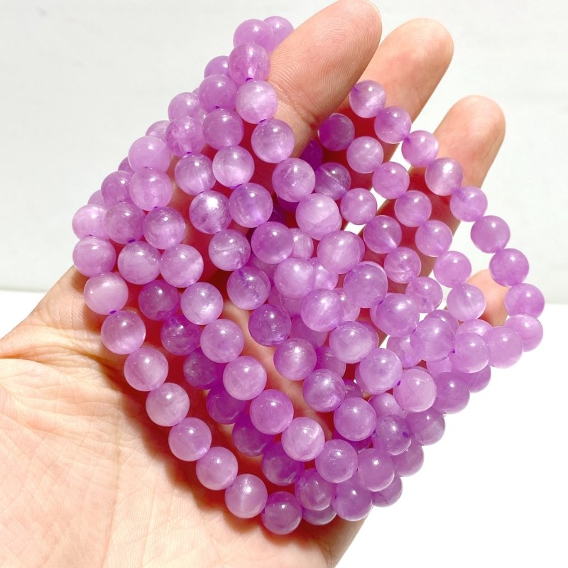 9 Pieces Purple Spodumene Kunzite Bracelets - Wholesale Crystals