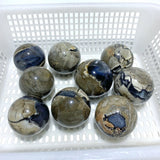 9 Pieces Volcano Agate Spheres Balls(UV - Reactive) - Wholesale Crystals