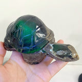 9 Pieces Volcano Agate Turtle Carving(UV - Reactive) - Wholesale Crystals