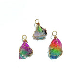 9 Types Raw Stone Crystal Pendants Wholesale Rose Quartz Chevron Amethyst Sunstone - Wholesale Crystals