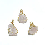 9 Types Raw Stone Crystal Pendants Wholesale Rose Quartz Chevron Amethyst Sunstone - Wholesale Crystals
