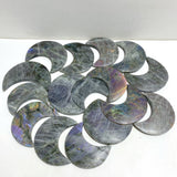 16 Pieces Beautiful Large Labradorite Moon Carving