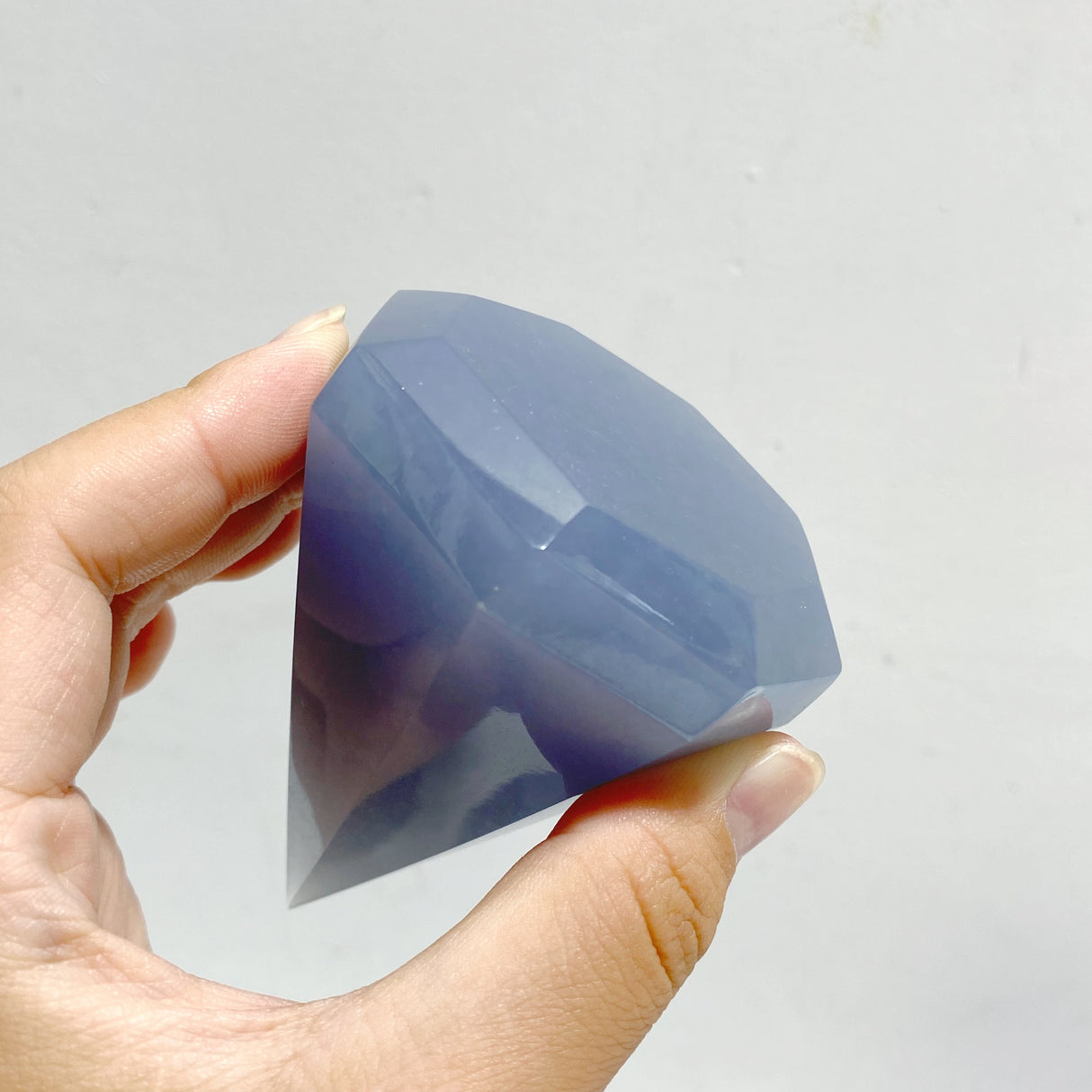 10 Pieces Blue Angelite Diamond Shape