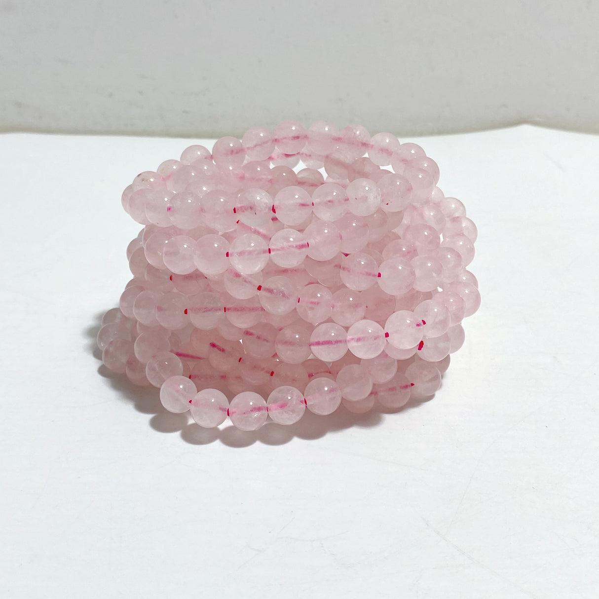 8mm Light Color Rose Quartz Bracelets Wholesale