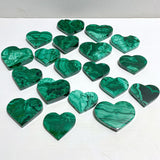 19 Pieces Malachite Heart