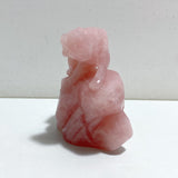Beautiful Rose Quartz Leopard Carving
