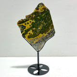 Unique 8th Vein Ocean Jasper Slab With Stand #4